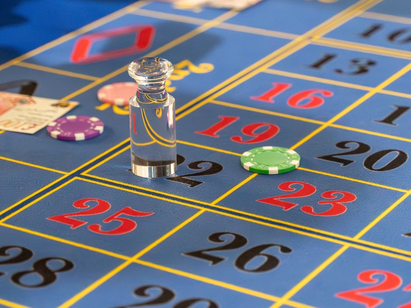 Roulette table set for a private event