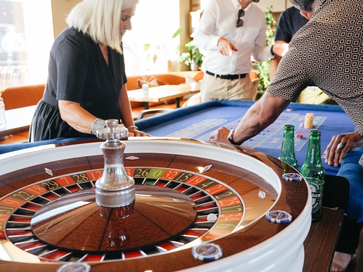 Wheel spinning at a corporate evening